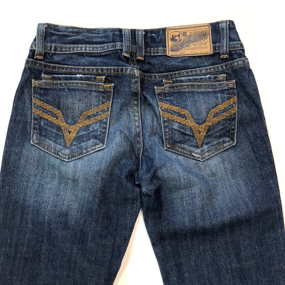 Vigoss Studio Low Rise Distressed Boot Cut Jeans - Picture 6 of 8